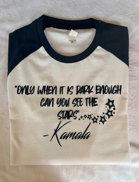 Kamala Concession Speech navy 3/4 sleeve t-shirt