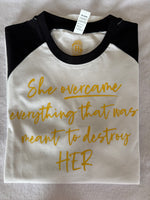 PowHERful 3/4 sleeve t-shirt