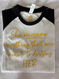 PowHERful 3/4 sleeve t-shirt