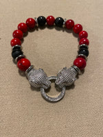 Bamboo and onyx bracelet