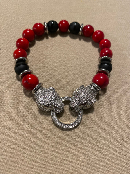 Bamboo and onyx bracelet