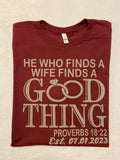 Mr. and Mrs. Good Thing t-shirts
