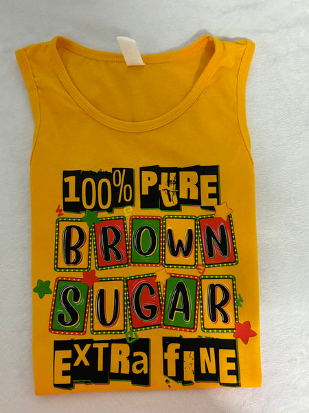 100% brown sugar tank top