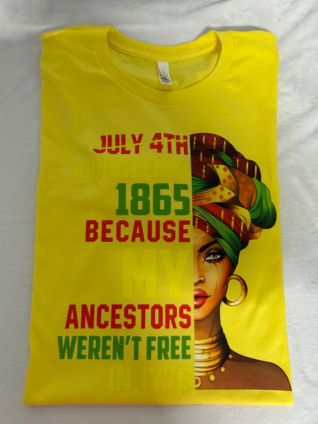 Juneteenth head wrap lady t-shirt