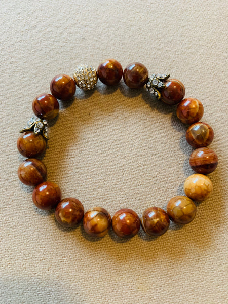Mens Brown/Gold Bracelet