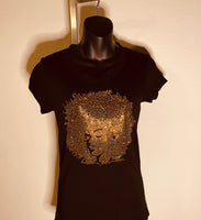 Rhinestone shirt with matching mask