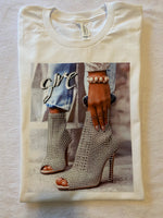 Rhinestone transfer t-shirt