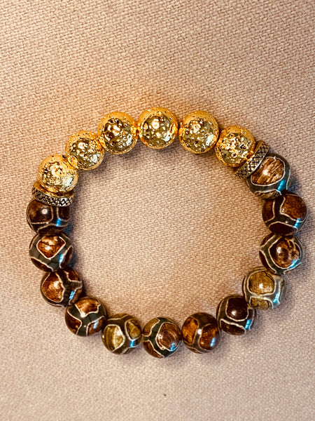 Men’s agate bracelet