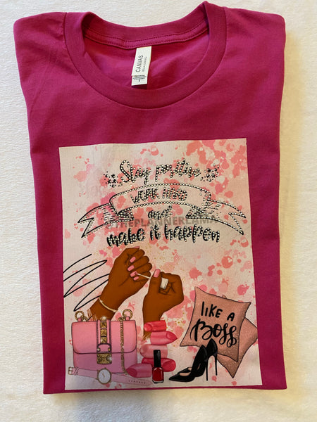 Rhinestone transfer sheet image t-shirt