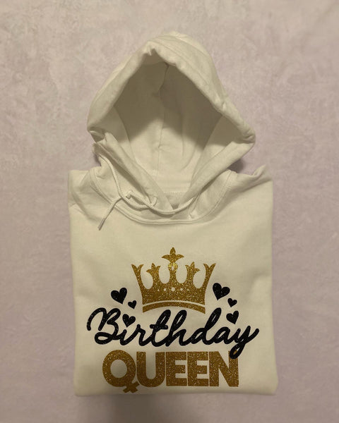 Birthday Queen and Birthday Squad hoodies