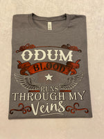 Blood runs through my veins t-shirt
