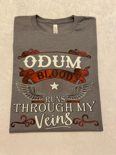 Blood runs through my veins t-shirt