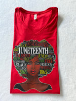 Juneteenth word t-shirt