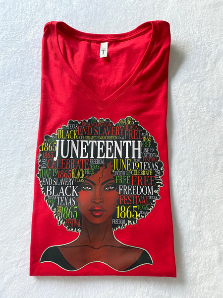 Juneteenth word t-shirt