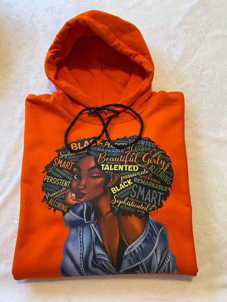 Affirmation hoodie with bling string