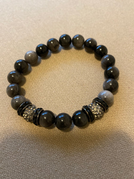 Black and gray tiger eye
