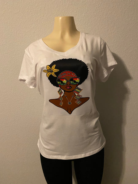 Rhinestone sheet transfer tshirt
