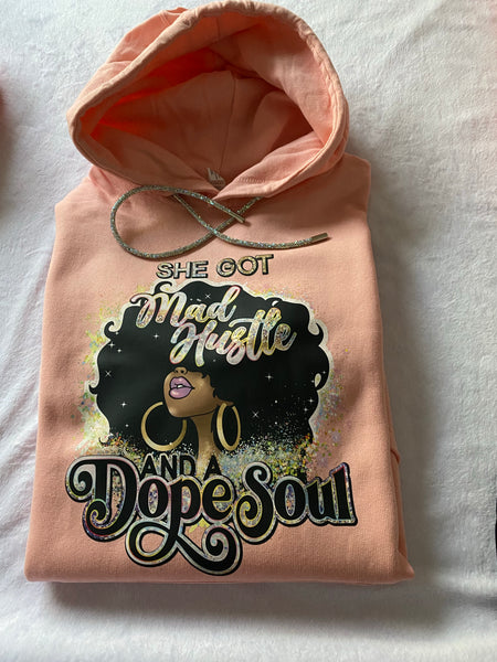 She Got Mad Hustle crop top hoodie