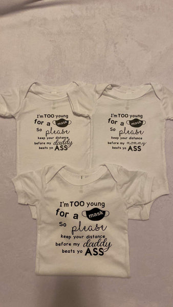 I’m too young for a mask onsie