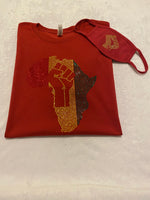 Africa image in rhinestone
